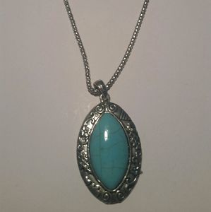 Oval Silver Necklace